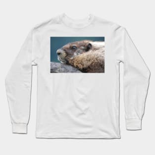 Marmot in Mount Rainier National Park Long Sleeve T-Shirt